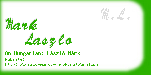 mark laszlo business card